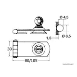 Osculati Chiusura inox 105x30 38.978.01