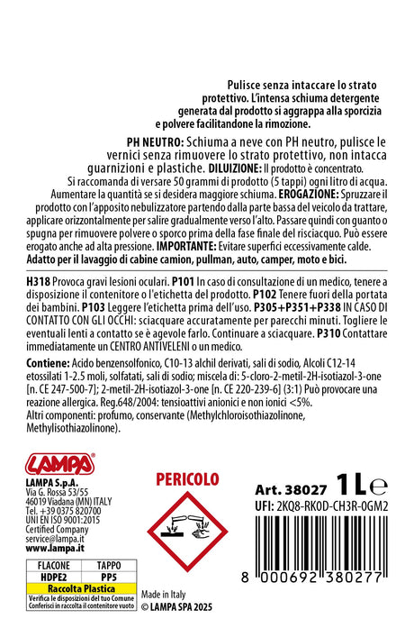 Lampa Shampoo super schiuma concentrato - 1 L 38027