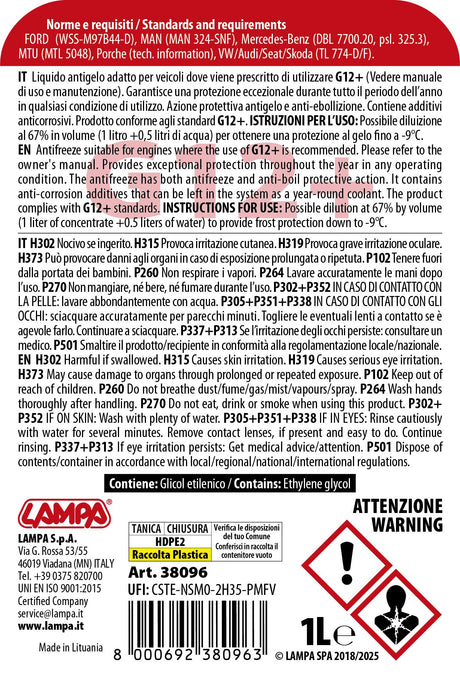 Lampa Superior-Rosso, liquido antigelo radiatore (-20C) - 1 L 38096