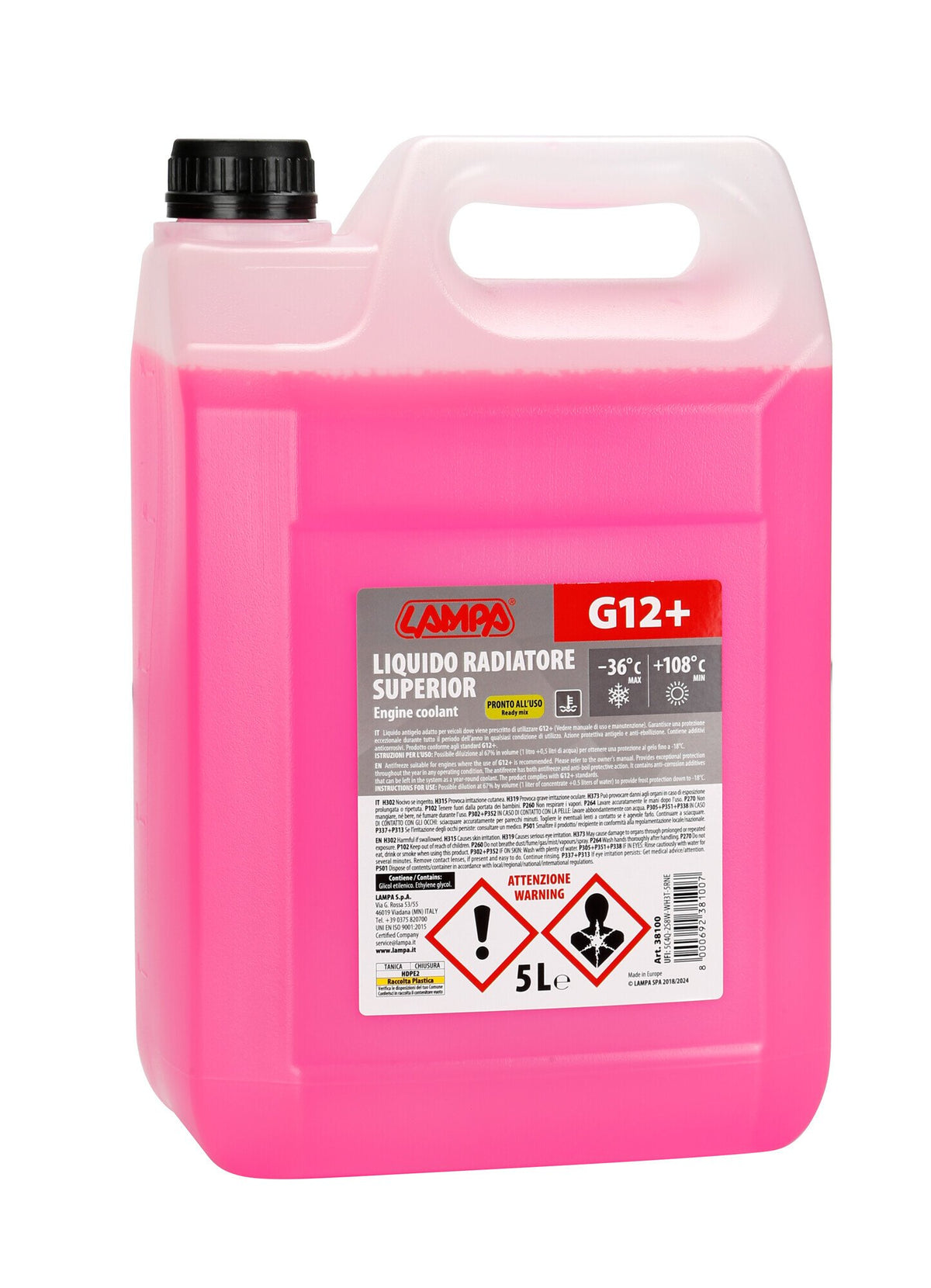 Lampa Superior-Rosso, liquido antigelo concentrato - 5000 ml 38100