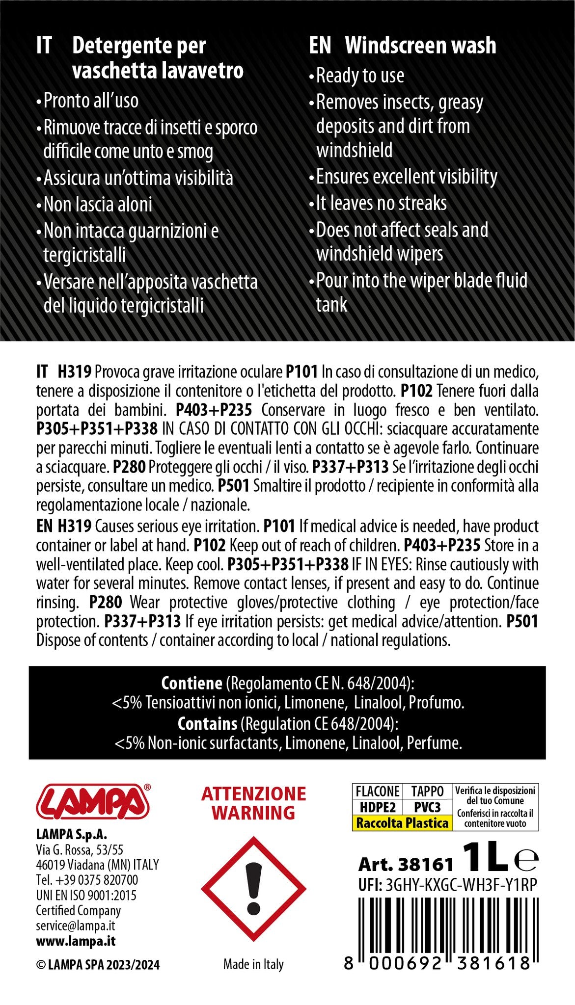 Lampa Gran-prix, liquido detergente cristalli (-20C) - 1000 ml 38161
