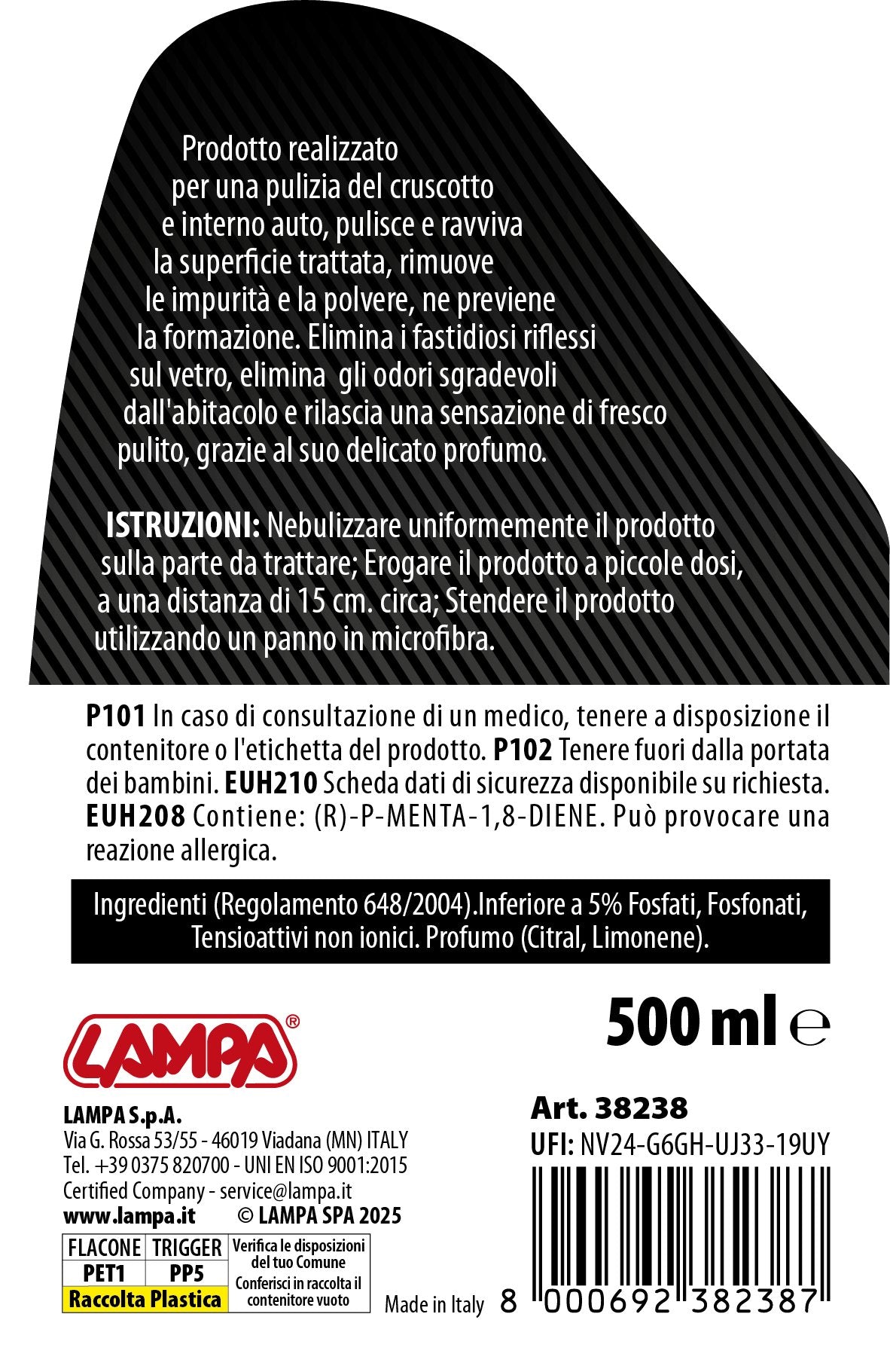 Gran Pree Gran Pree, pulisci cruscotti - 500 ml - Semi-opaco