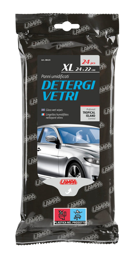 Lampa Panni umidificati detergi vetri - 24 pz - 24x22 cm 38415