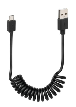 Lampa Cavo a spirale Usb > Micro Usb - 100 cm - Nero 38700