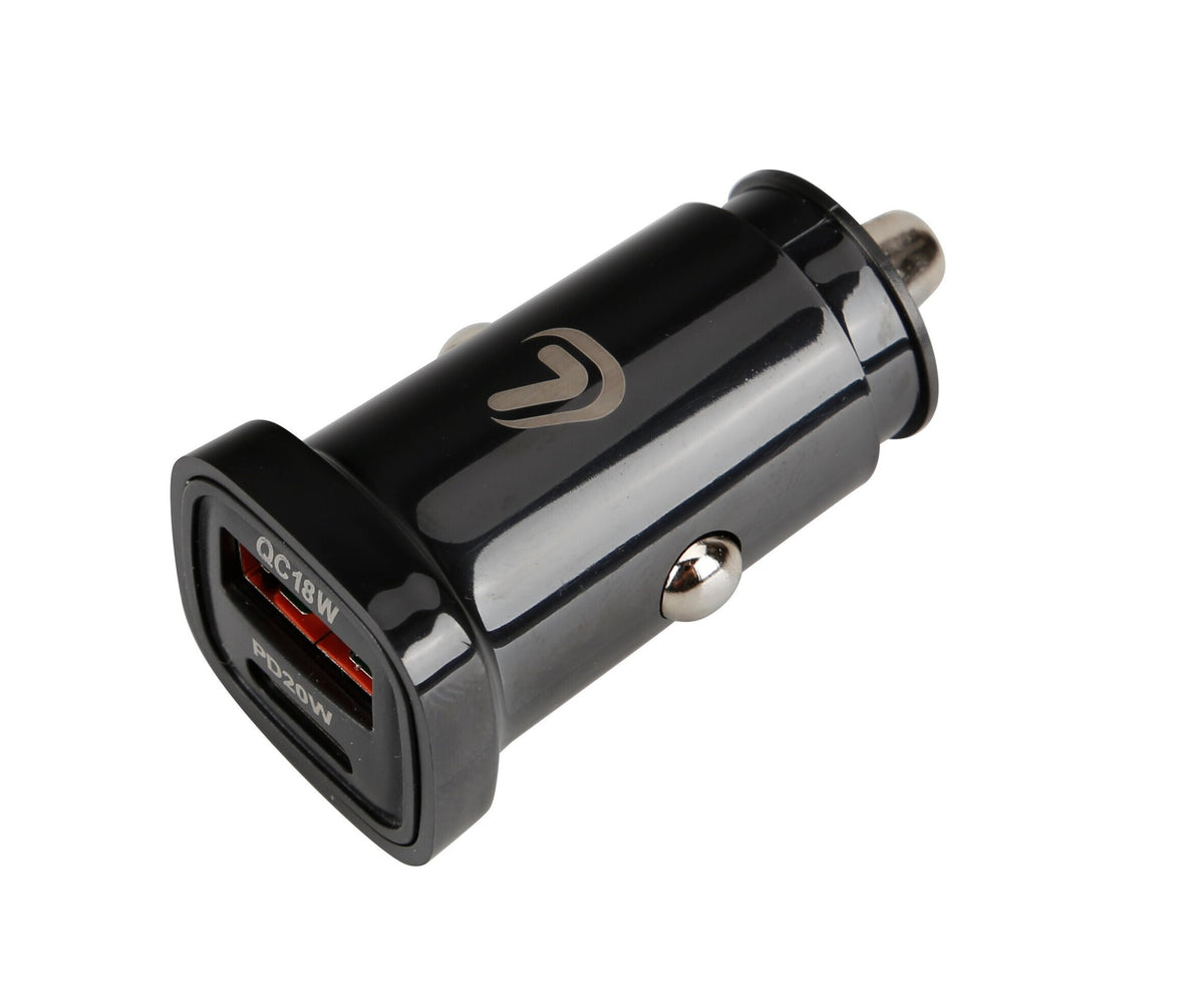 Lampa Usb Power Tec, caricabatteria 2 porte Usb Ultra Fast Charge 18W 12/24V 38718