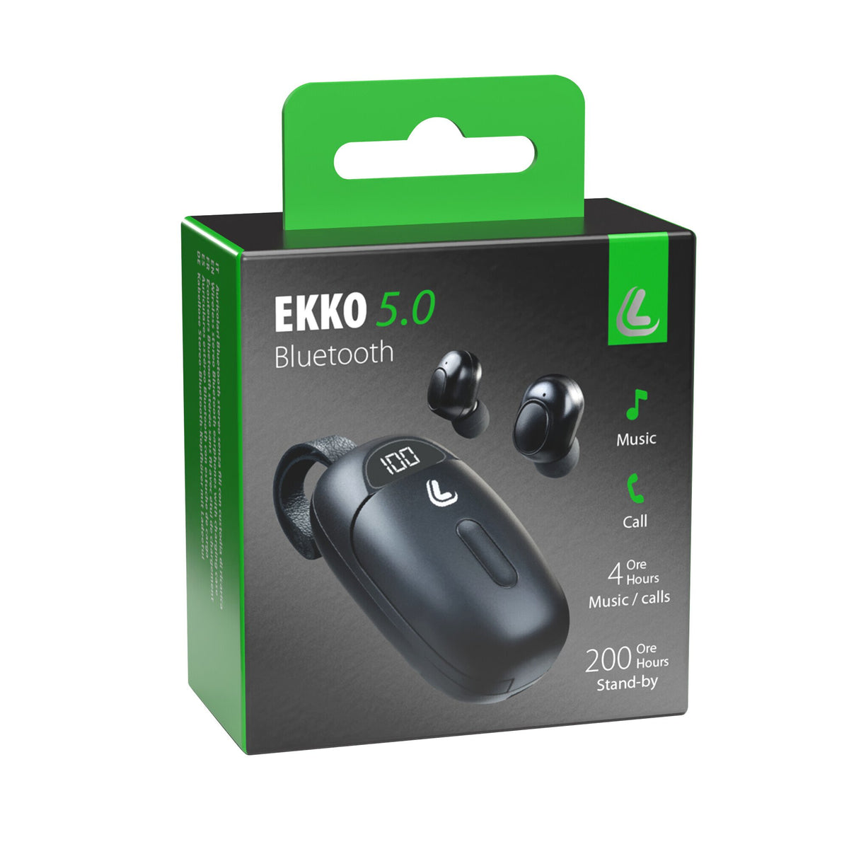 Lampa Ekko 5.0, auricolari Bluetooth stereo senza fili con custodia di ricarica 38741