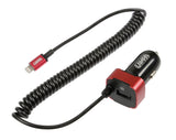 Caricabatteria Apple 8 pin/Micro Usb con 1 Usb Fast Charge 2500 mA 12/24V 38842