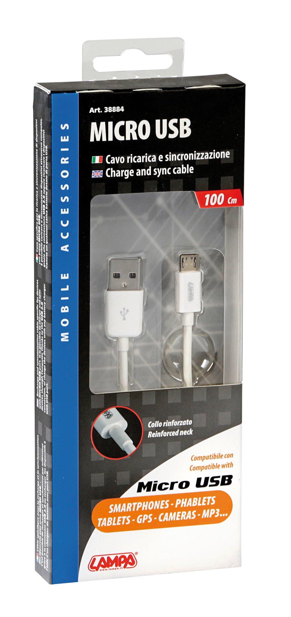 Lampa Cavo Usb > Micro Usb - 100 cm - Bianco 38884