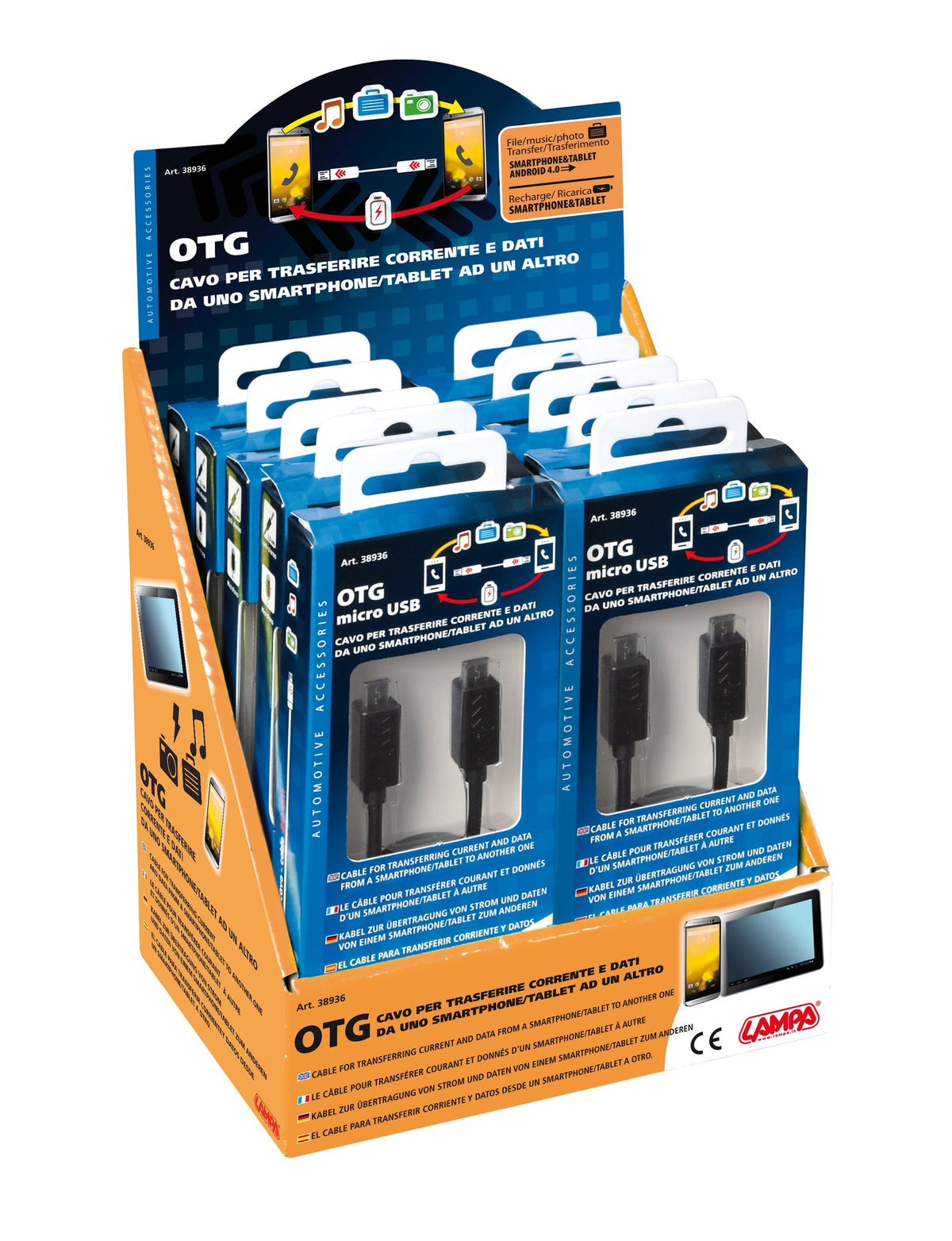 Lampa Cavo OTG Micro Usb > Micro Usb - 30 cm - Nero 38936