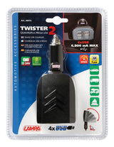 Lampa Caricabatteria 4 porte Usb - 6800 mA - 12/24V 38972