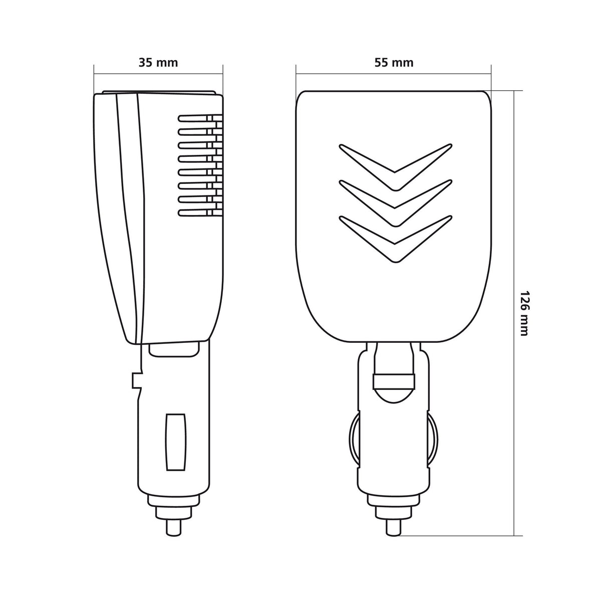 Lampa Caricabatteria 4 porte Usb - 6800 mA - 12/24V 38972