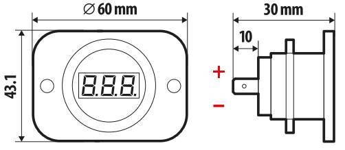 Lampa Ext-9, voltimetro digitale, 6/30V 38974