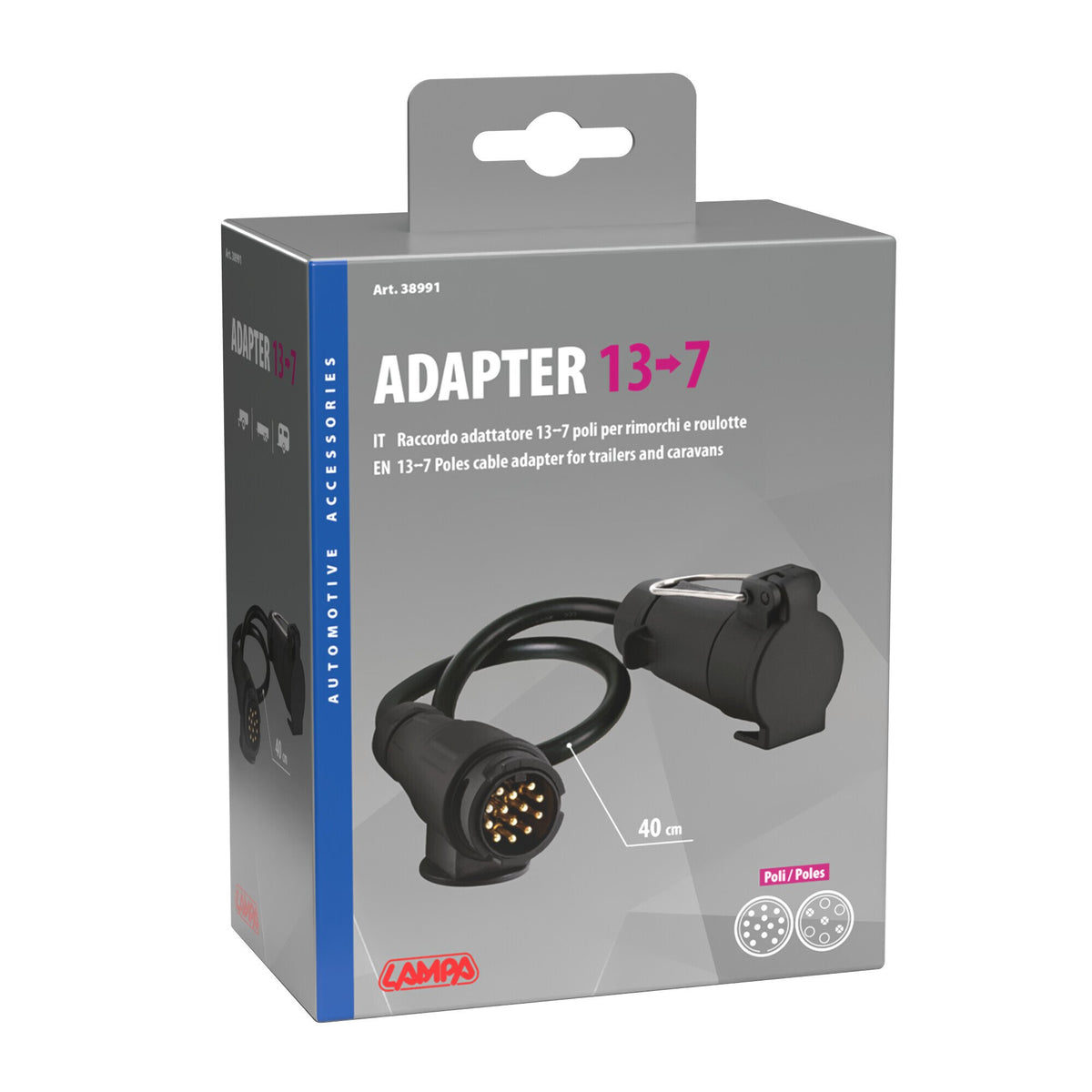 Lampa Adattatore 13<->7 poli con cablaggio da 40 cm 38991