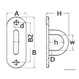 Osculati Ponticelli inox mm 32x100 39.005.00 - 1 confezione da 10 pezzi 39.005.00