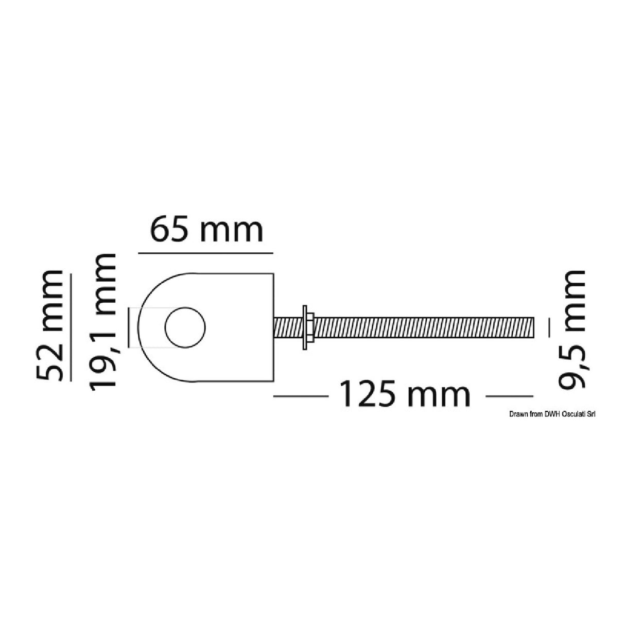 Osculati Anello prua/poppa in acciaio inox AISI 316 lucidato a specchio 39.116.00