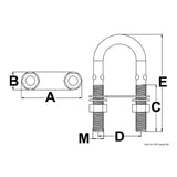 Osculati Cavallotto ad U in tondino pizzicato 39.126.01