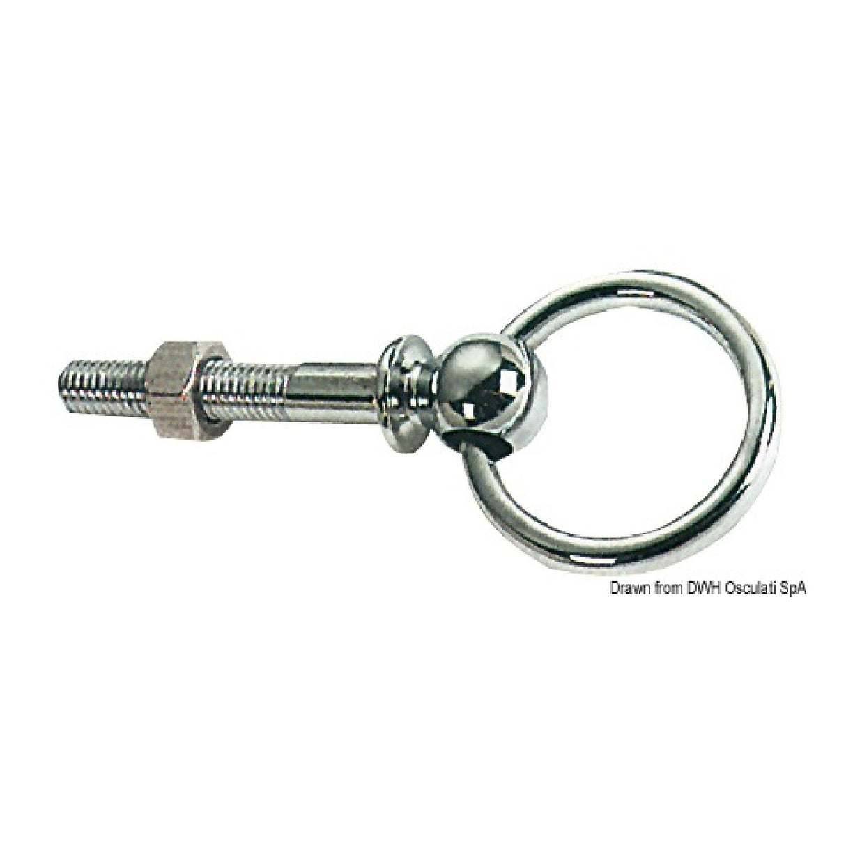 Osculati 50 mm verchromter Messing-Drehring 39.170.61