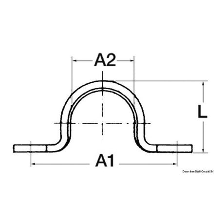 Osculati Ponticello stampato con nervatura centrale 39.176.74