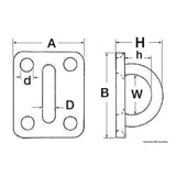 Osculati Piastrina rettangolare con anello 39.320.05