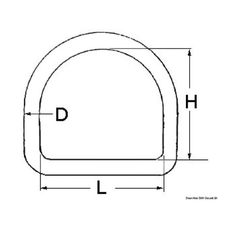 Osculati Edelstahl-Halbring 39.599.20