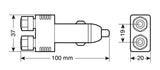 Lampa Spinotto per presa accendisigari con attacchi a morsetto, 12/24V 39004