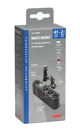 Lampa Multi-Socket 4+2, presa corrente quadrupla con USB - 12/24V 39024