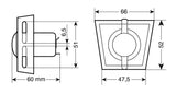Lampa PX-1, kit presa corrente con pannello di supporto opzionale, 12/24V 39035