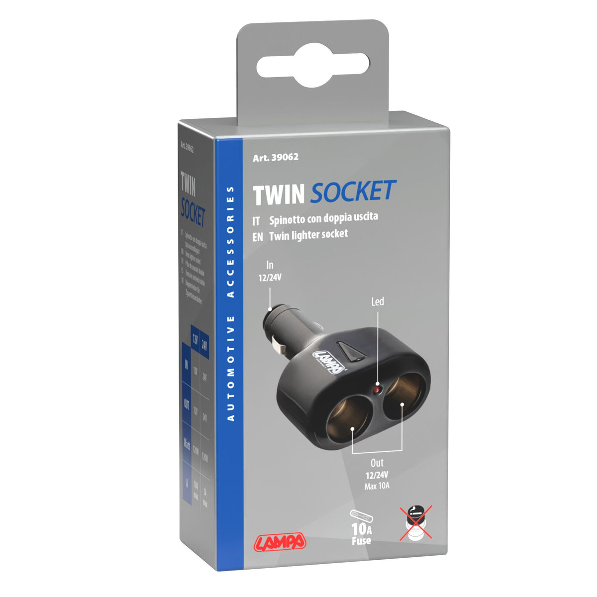 Lampa Presa corrente doppia 12/24V 9062 39062