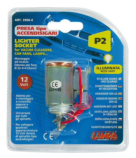 Lampa Presa accendisigari 12V illuminata 39064