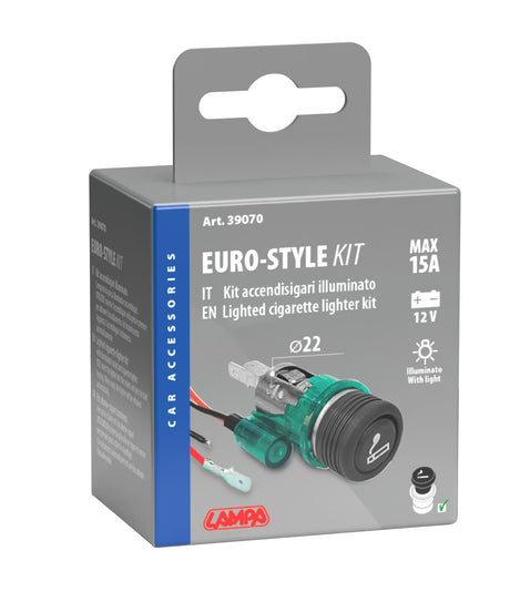 Lampa Euro-Style, kit accendisigari illuminato 12V 39070