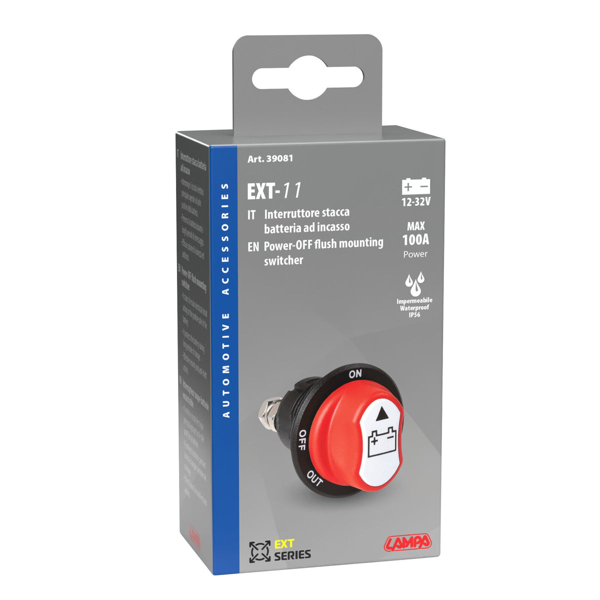 Lampa Ext-11, interruttore stacca batteria a 3 posizioni, 12/32V 39081
