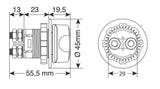 Lampa Ext-11, interruttore stacca batteria a 3 posizioni, 12/32V 39081