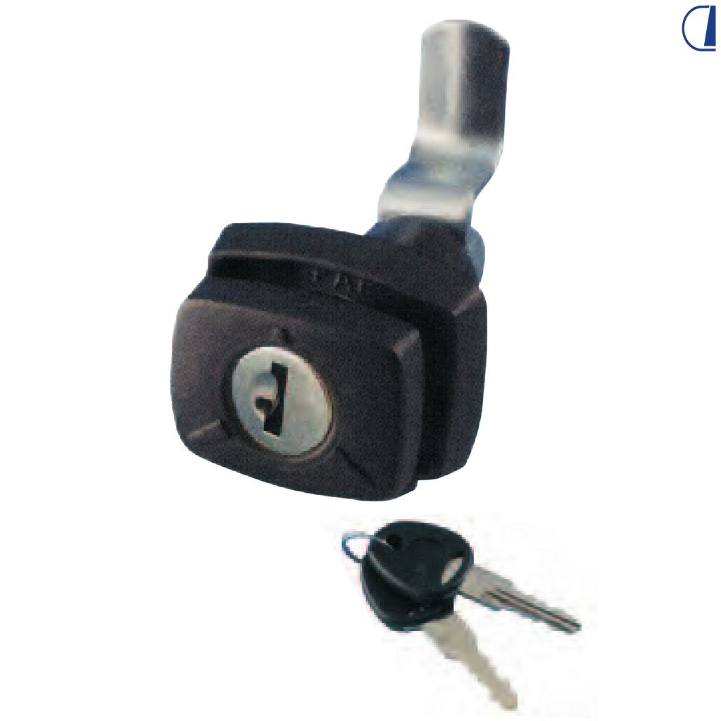 Di-Tec Serratura gavone New System con staffa 7 mm nera