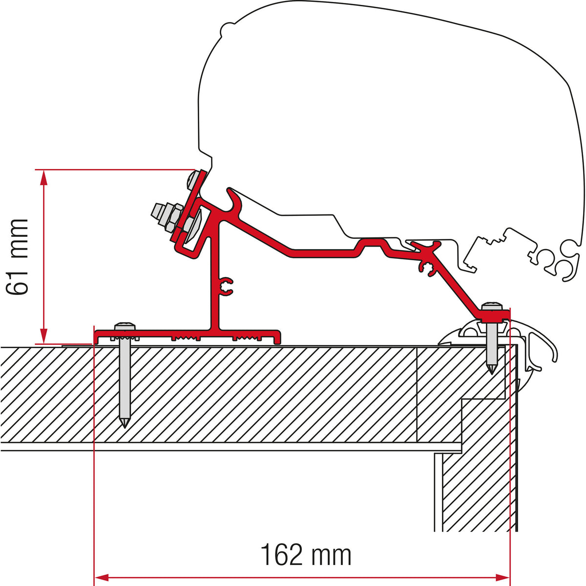 Fiamma Kit Caravan Roof - Staffe Montaggio Tetto F80 e F65
