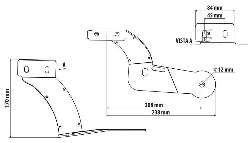 Lampa Staffa per antenna CB - Attacco su visiera parasole - compatibile per Iveco S-Way (10/19>) 3CB300