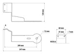 Lampa Staffa per antenna CB - Attacco montante - compatibile per Scania R Serie 7 - New Generation (11/16>02/25) - Scania S Serie 7 - New Generation (11/16>) - Scania G Serie 7 - New Generation (01/18>) - Scania XT Serie 7 - New Generation (01/18>) 3CB701