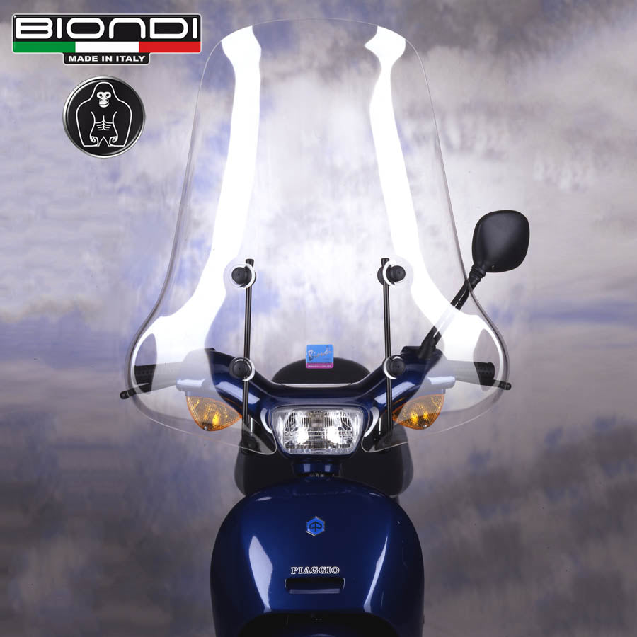 Biondi Parabrezza Mod. Club Schermo Trasparente Piaggio Free 50/100 cc.