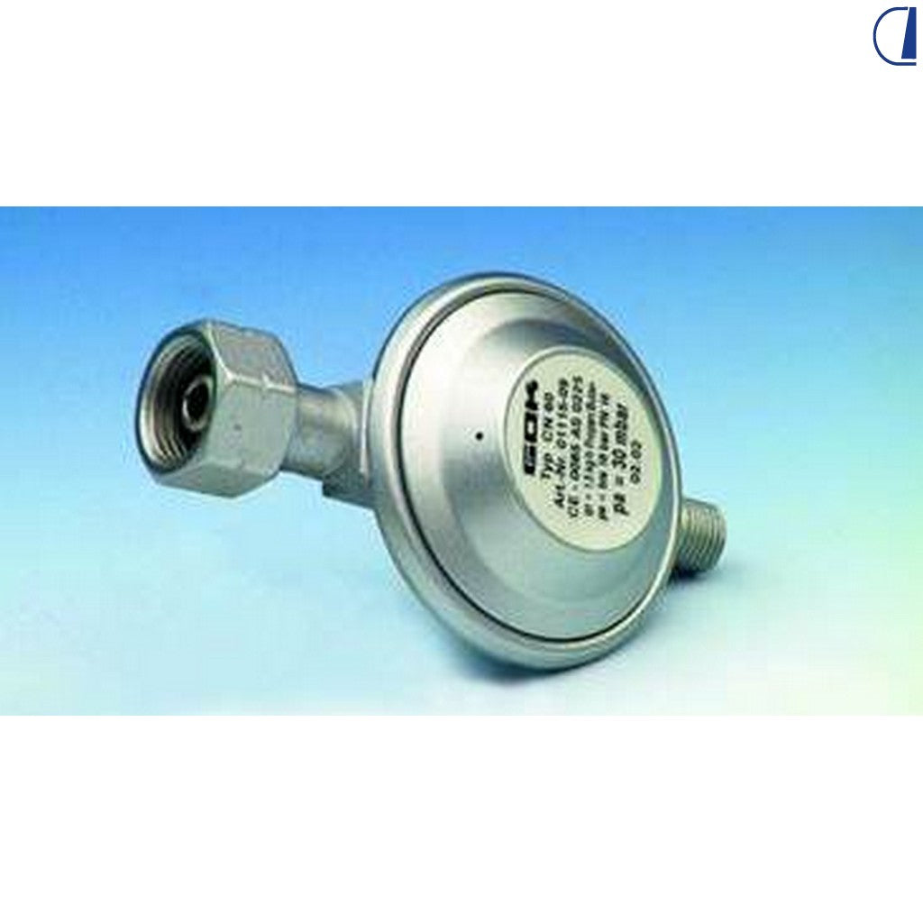 GOK Regolatore gas 30 mbar 1,5 kg/h uscita 1/4" SX attacco IT