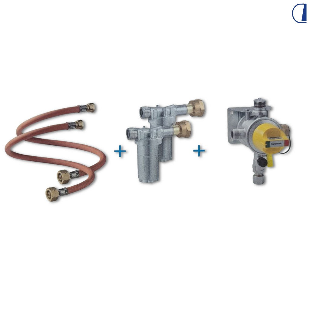 GOK Set Caramatic Pro Two regolatore 30 mbar con inversore automatico verticale
