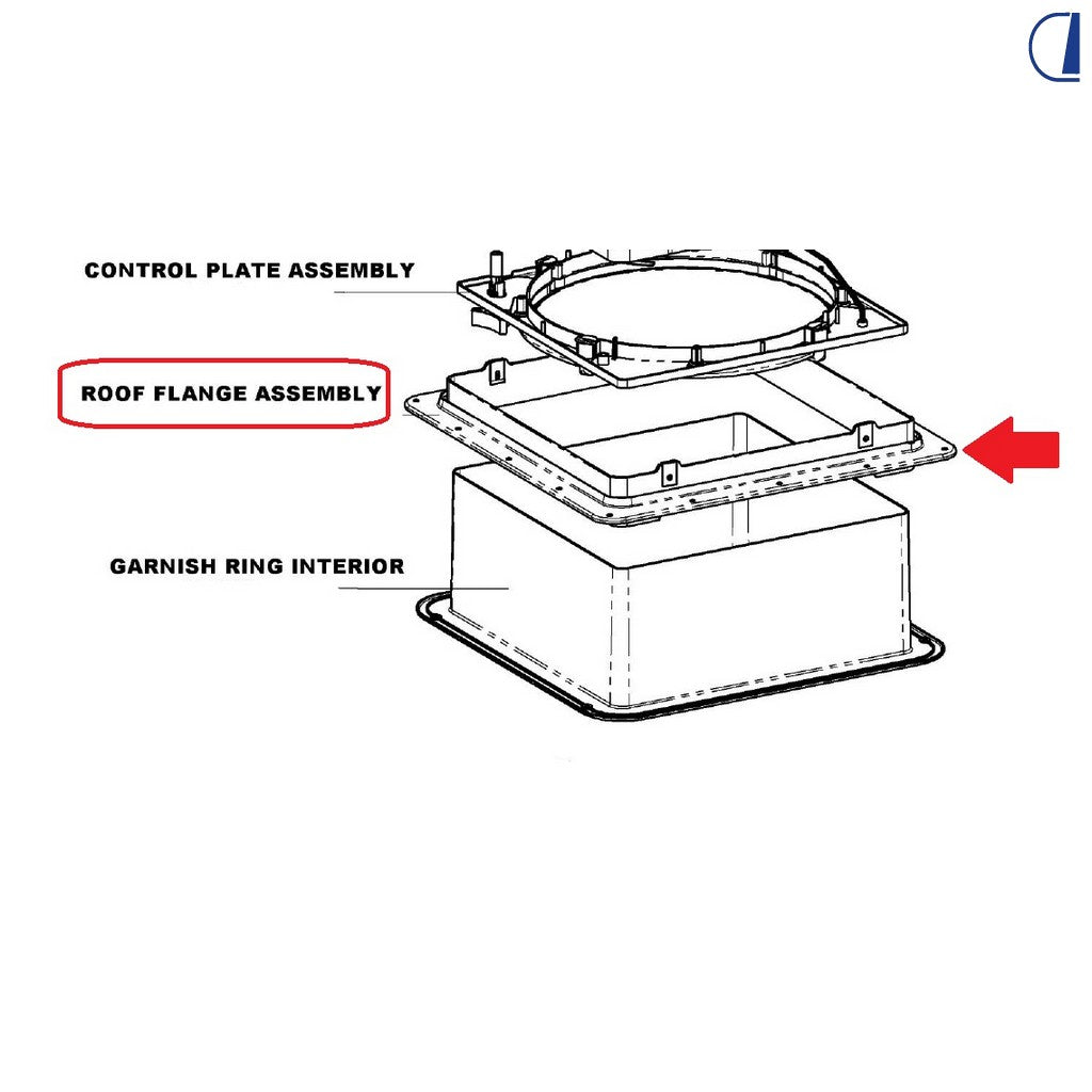 Maxxfan Cornice interna (roof flange assembly) per ventilatore da tetto