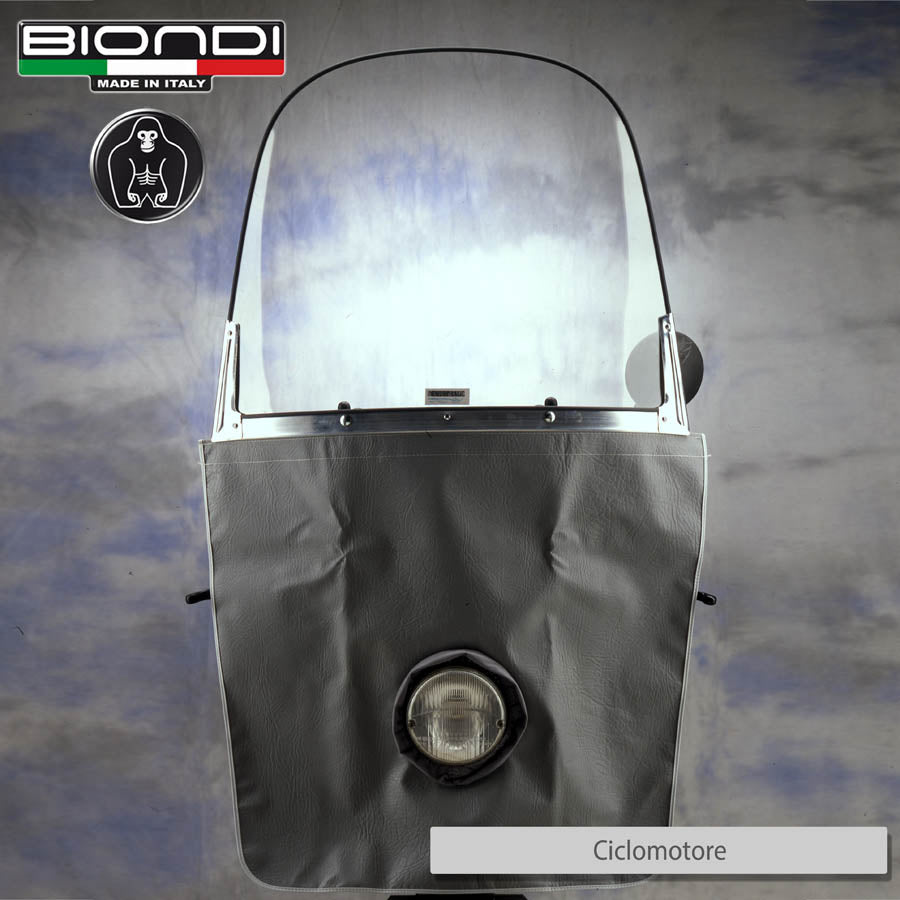 Biondi Maestrale Parabrezza Vintage Trasparente con Stecche Alluminio - Ciclomotori, Vespa, Lambretta