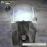 Biondi Maestrale Parabrezza Vintage Trasparente con Stecche Alluminio - Ciclomotori, Vespa, Lambretta