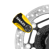 Shad SC62A Bremsscheibenschloss mit 120-dB-Alarm – Gelb und Schwarz