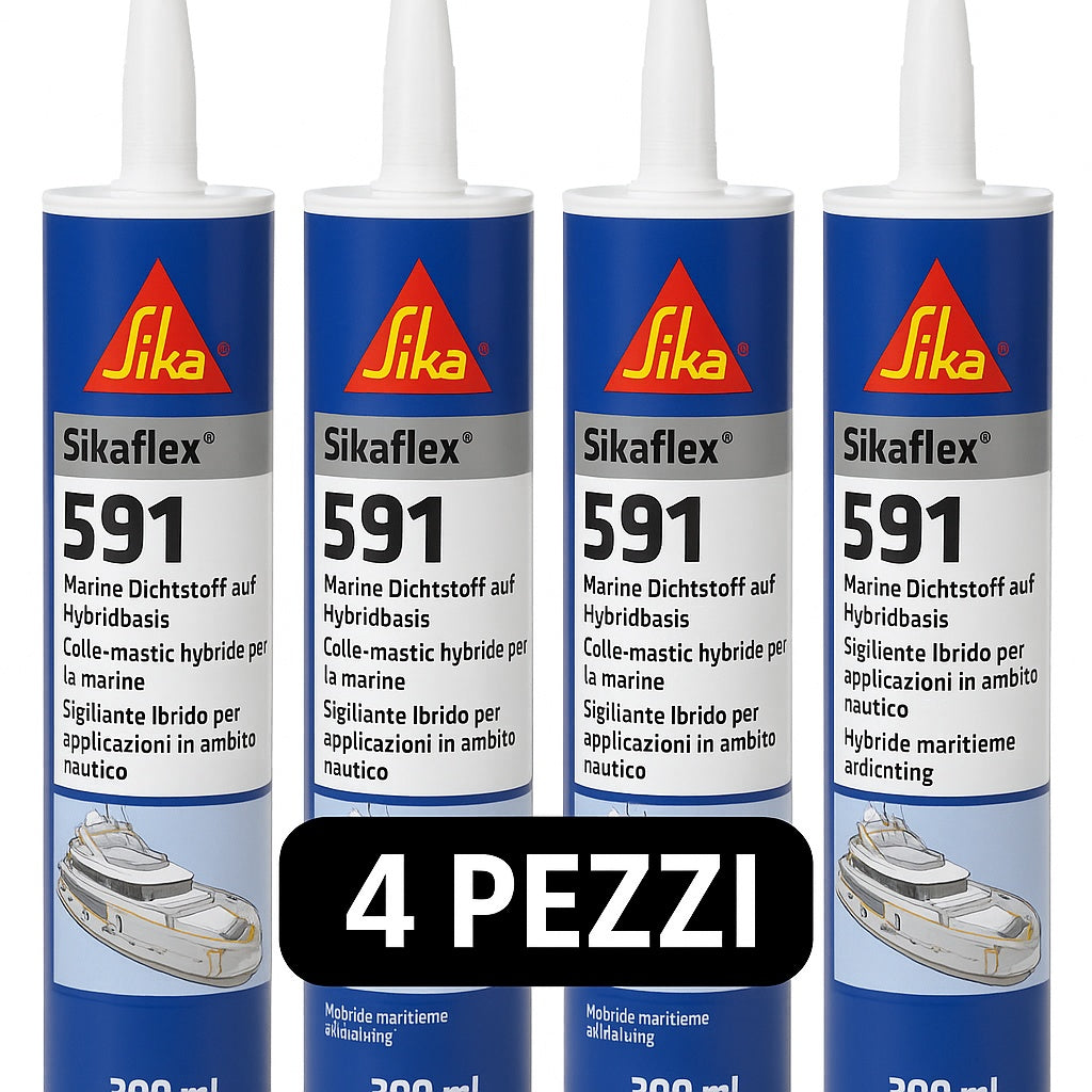 Sikaflex 591 Marineweiß 300 ml – 4er-Pack
