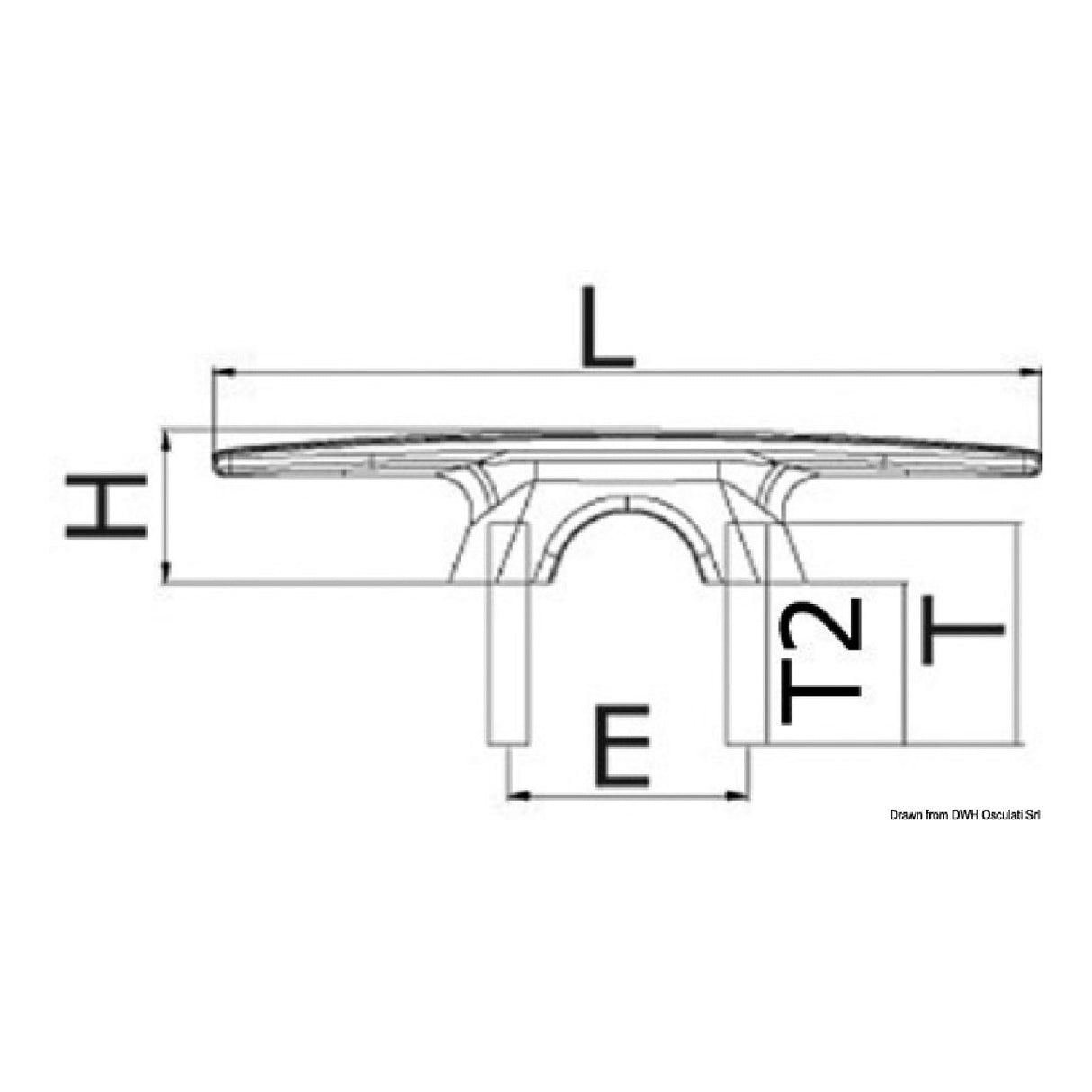 Osculati Bitta Aero in alluminio 40.103.15