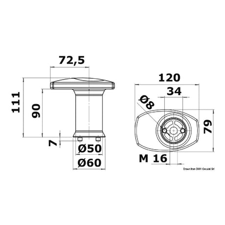 Osculati Modular cleat and fairlead system 40.176.02