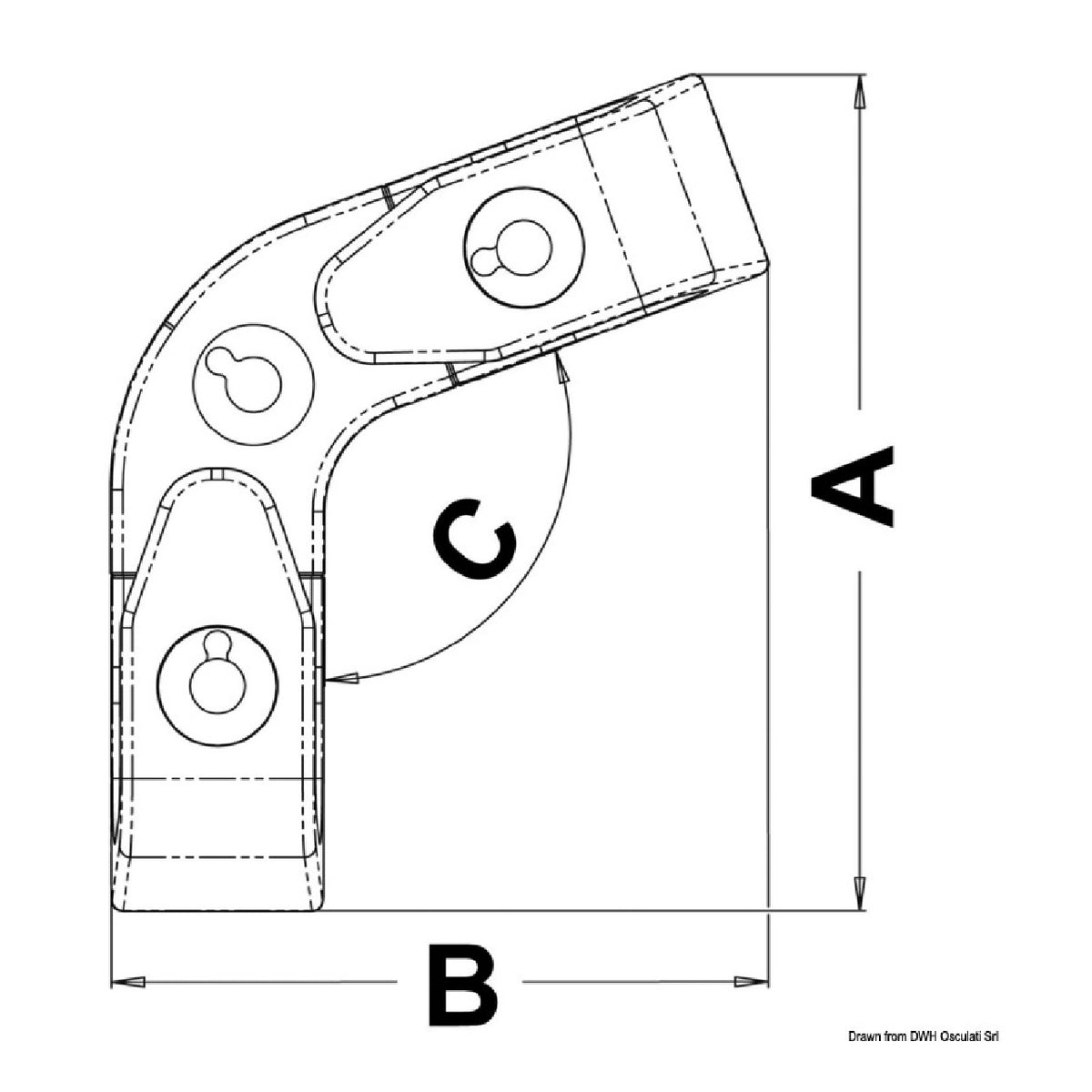 Osculati Passacavo angolare a rulli 40.209.00