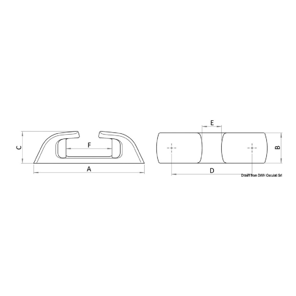 Osculati Passacavo inox Capri a rulli 210mm 40.305.00