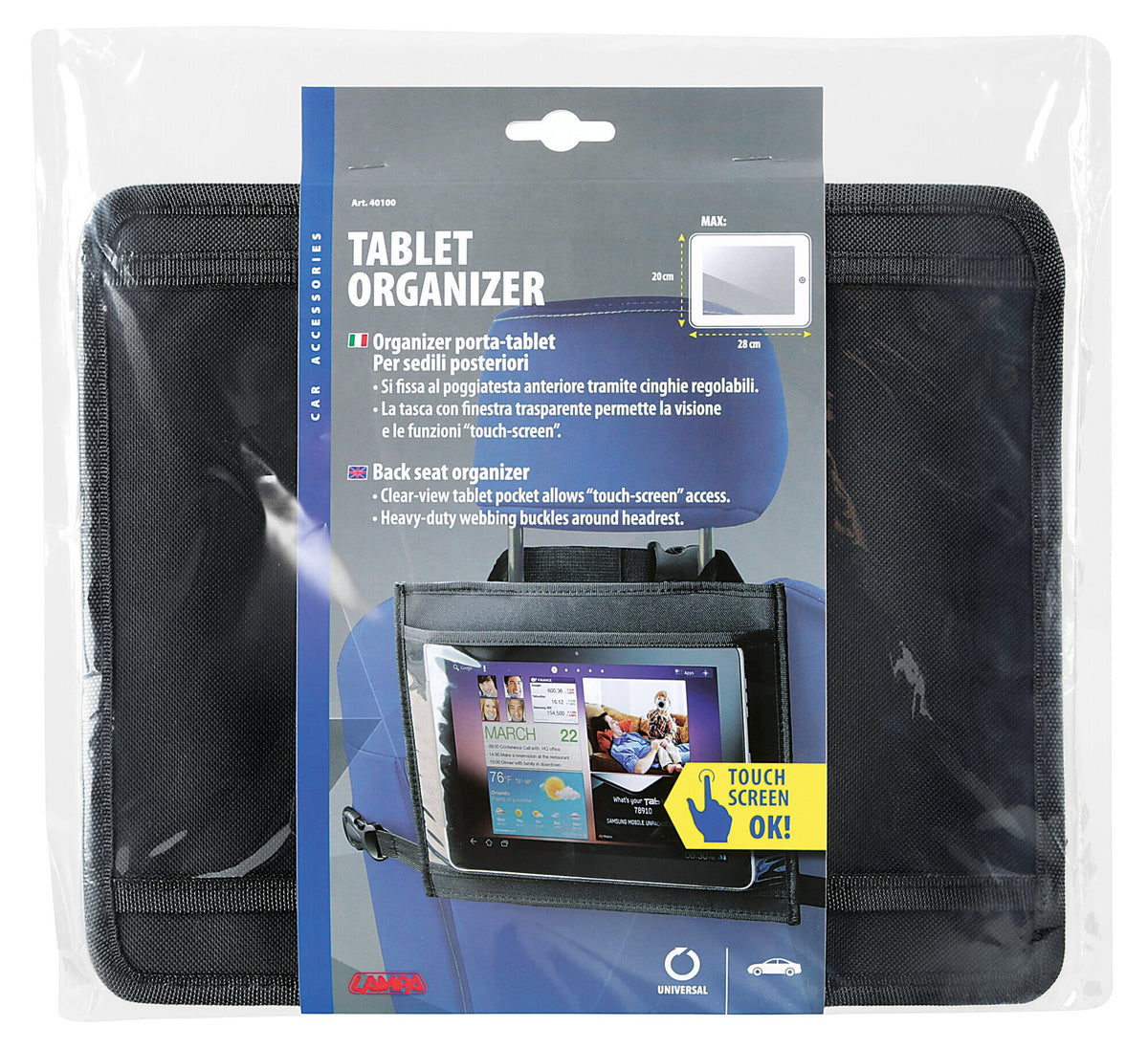 Lampa Organizer porta-tablet per sedili posteriori 40100