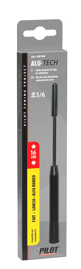 Lampa Alu-Tech Stelo Antenna in Lega di Alluminio Ø 6 mm - Nero